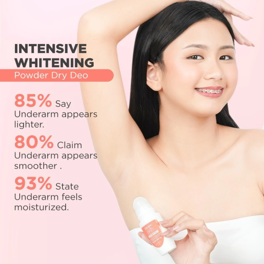 Organic, Skin Japan Intensive Whitening Underarm Powder Dry Deodorant 40ml Organic, Skin Japan Intensive Whitening Underarm Powder Dry Deodorant 40ml